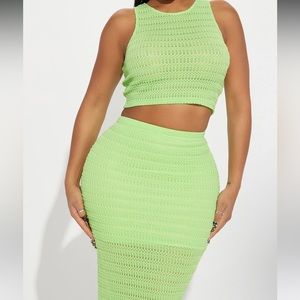 Textured Skirt & Top SET